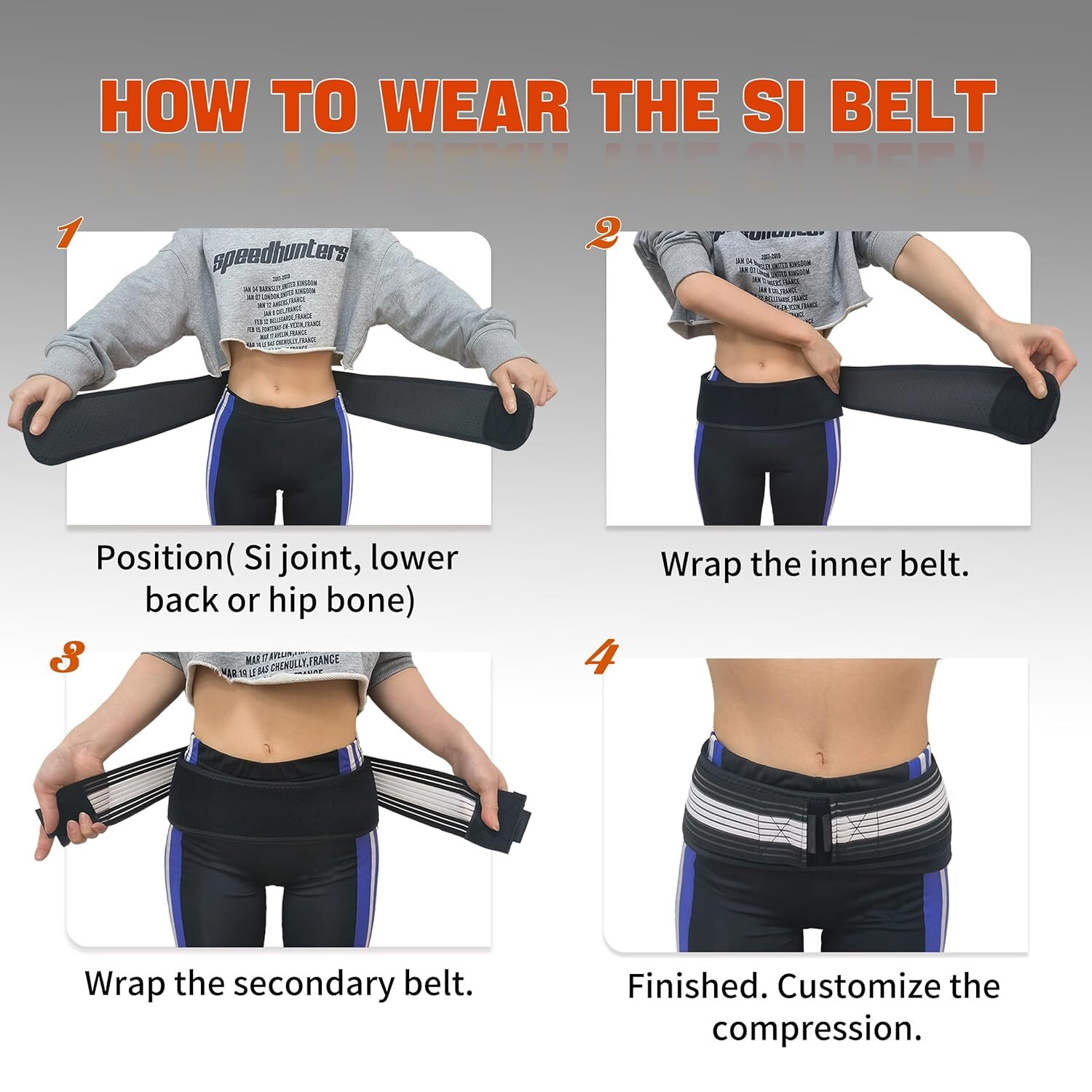 Hip Belt Lower Back Support Sciatica Pain Back Support Waist Brace for Women Men