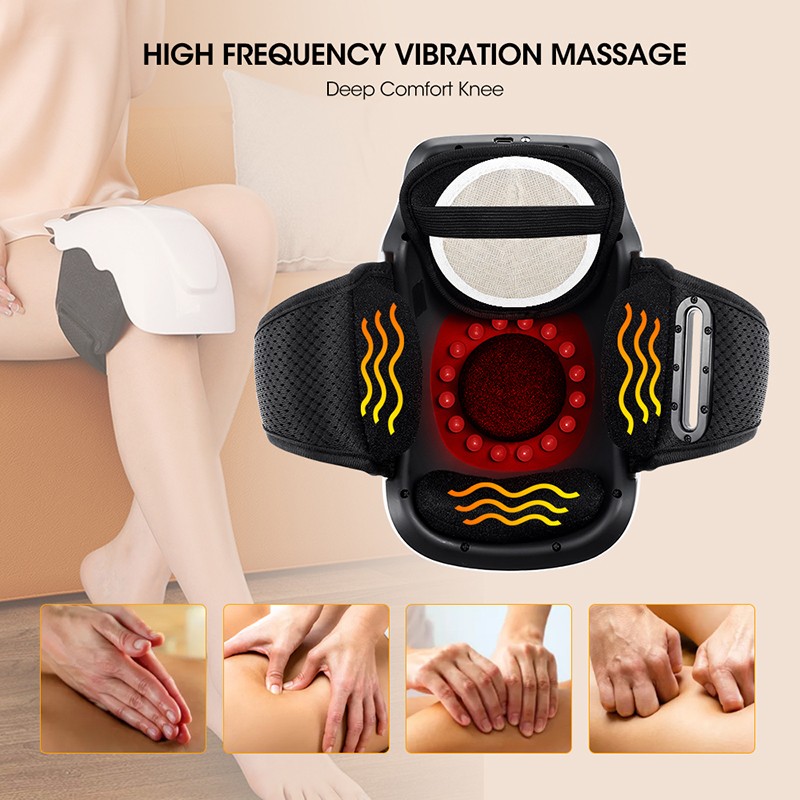 3-in-1 Cordless Knee Massager with Heat Vibration Red Light Therapy Pain Relief