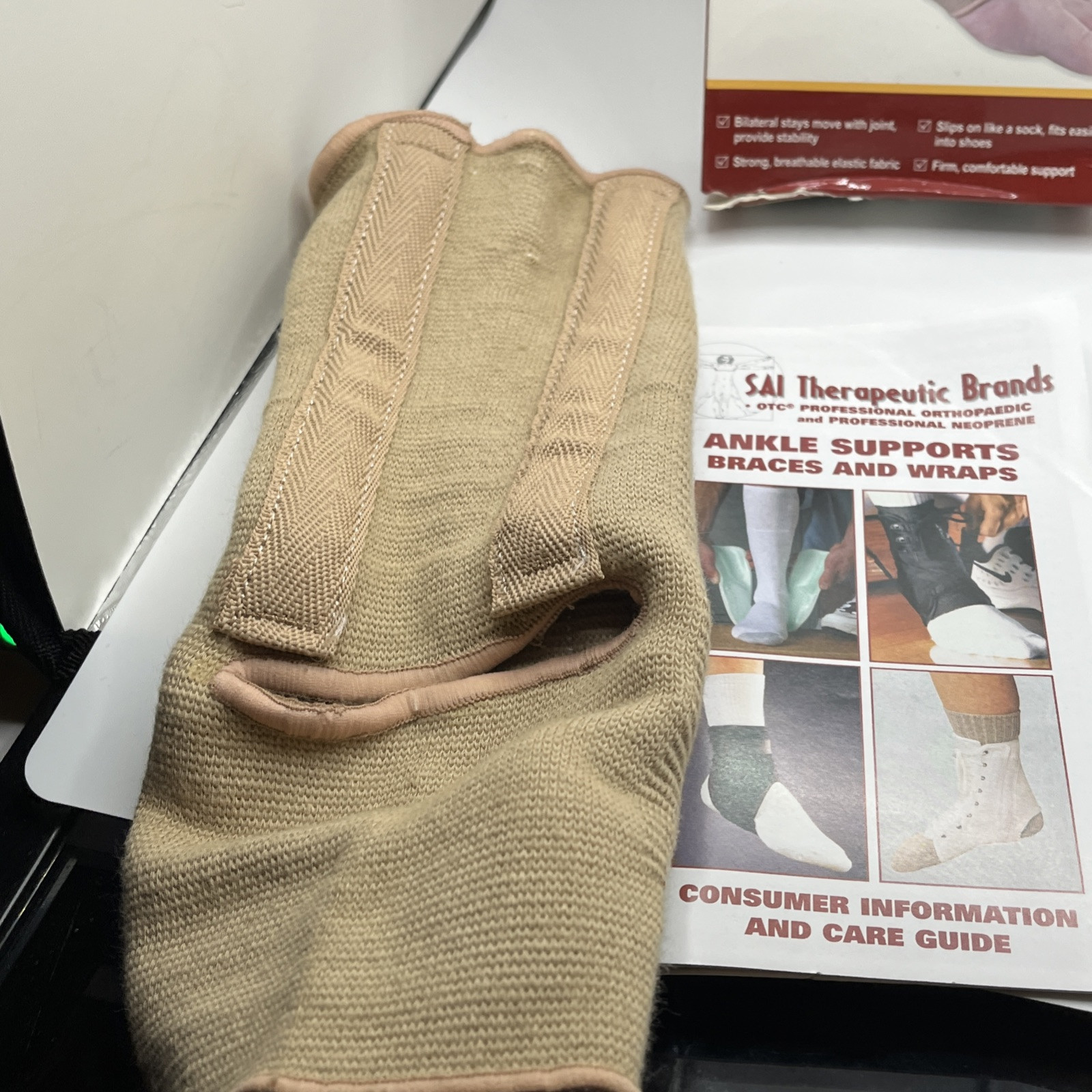 OTC Ankle Support w Spiral Stays Size Small – New Opened Box/Has Box Damage