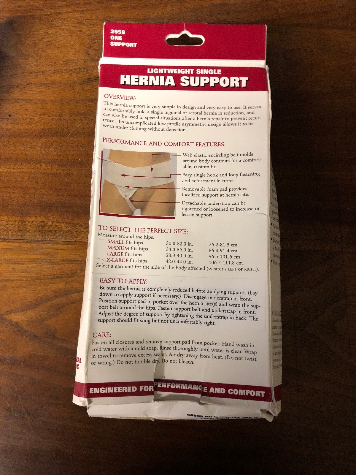 OTC Lightweight Single Hernia Support Small Right Unisex Brace