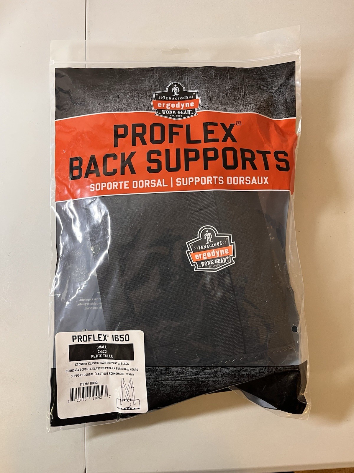 Ergodyne Proflex 1650 Back Support Belt Small Black – Economy Elastic￼