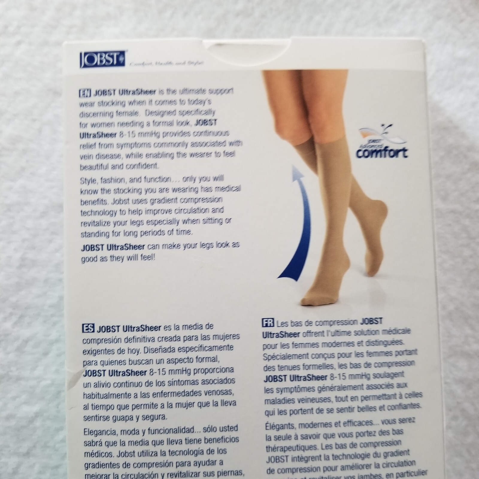 JOBST Women’s Size Medium Ultrasheer Thigh High 8-15mmHg Support Classic Black