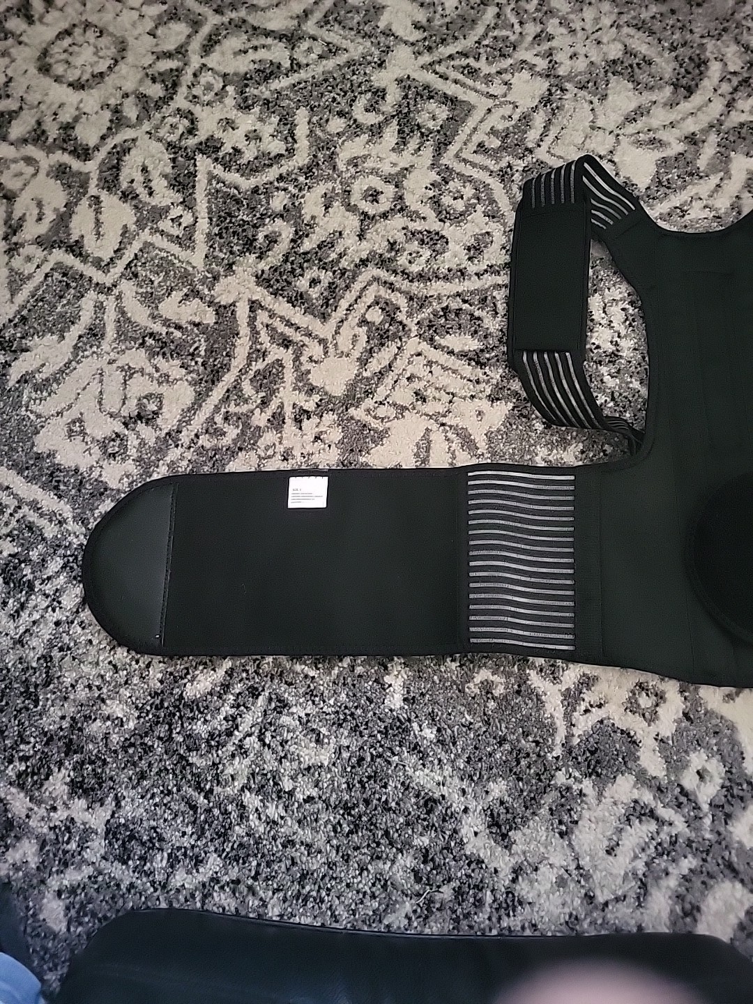 Medium, Black, Polyester Back Brace, Posture Support, Adjustable