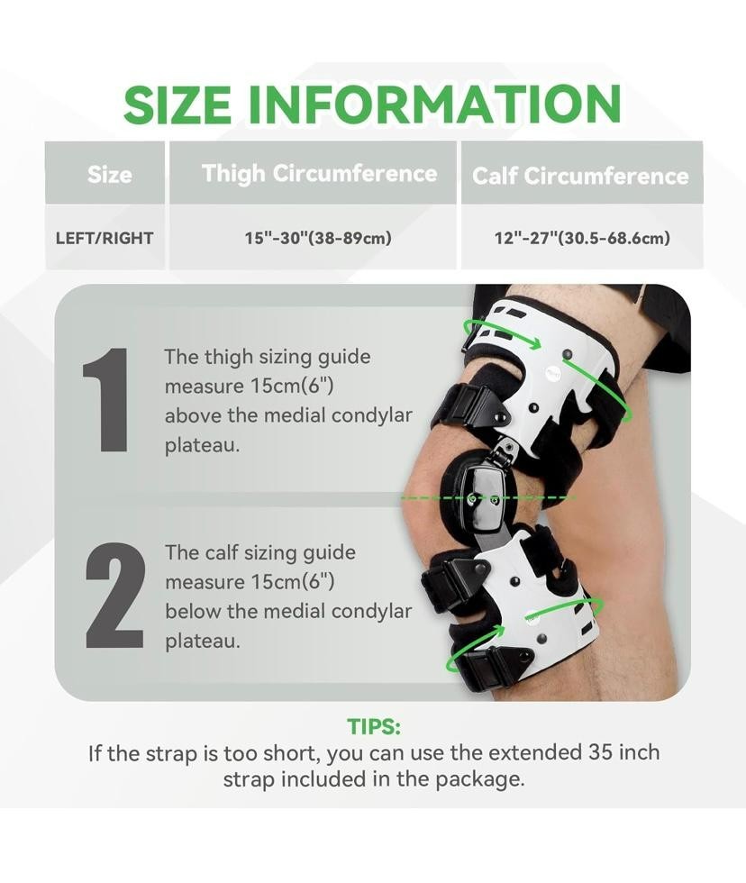 Orthomen OA Unloader Knee Brace Right Osteoarthritis Pain Relief Support