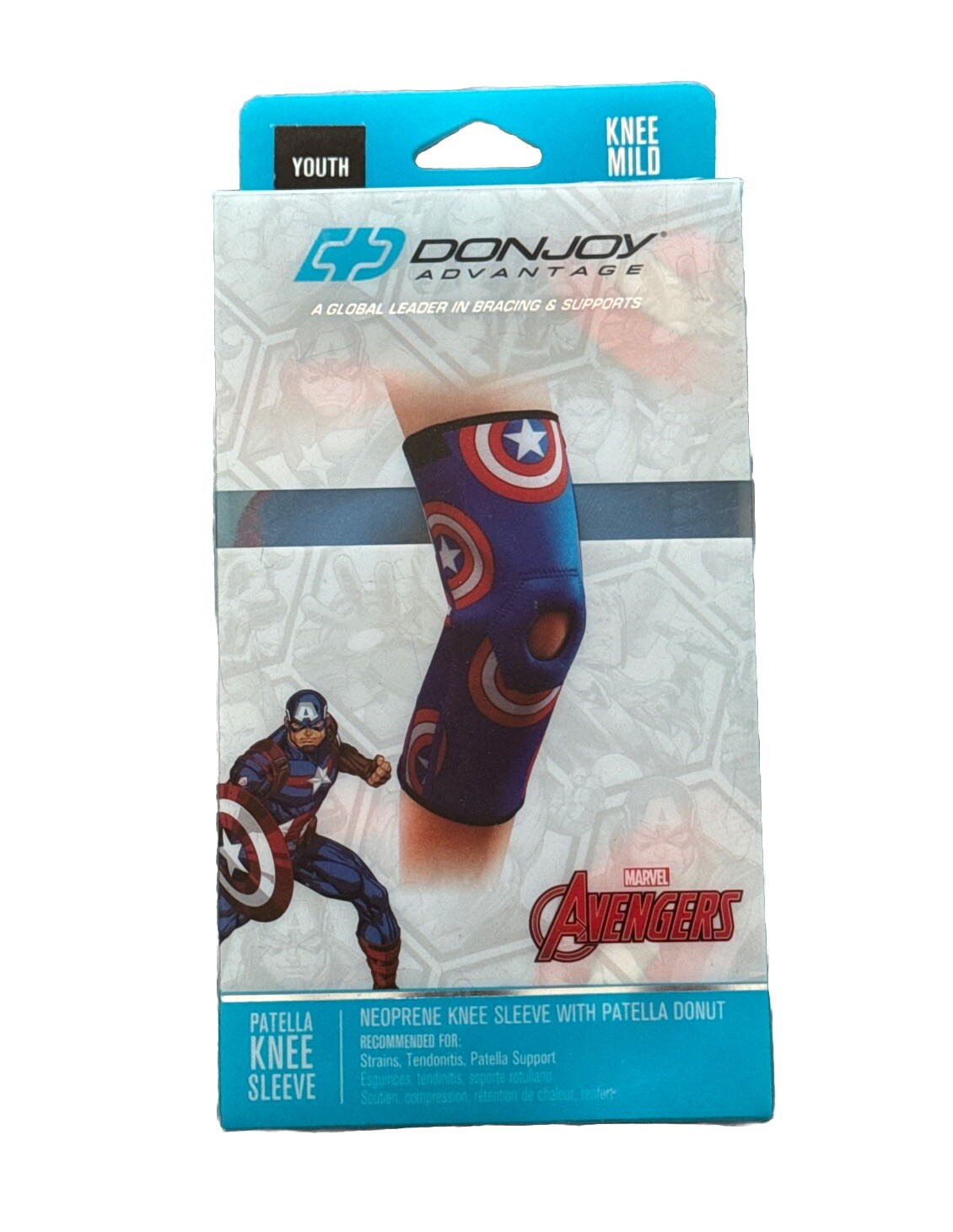 Marvels Captain America Patella Knee Sleeve YOUTH