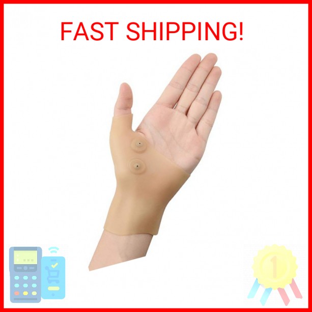 Thumb Wrist Support Brace (2 Pcs),Elastic Gel Arthritis Fingerless Glove for Pai