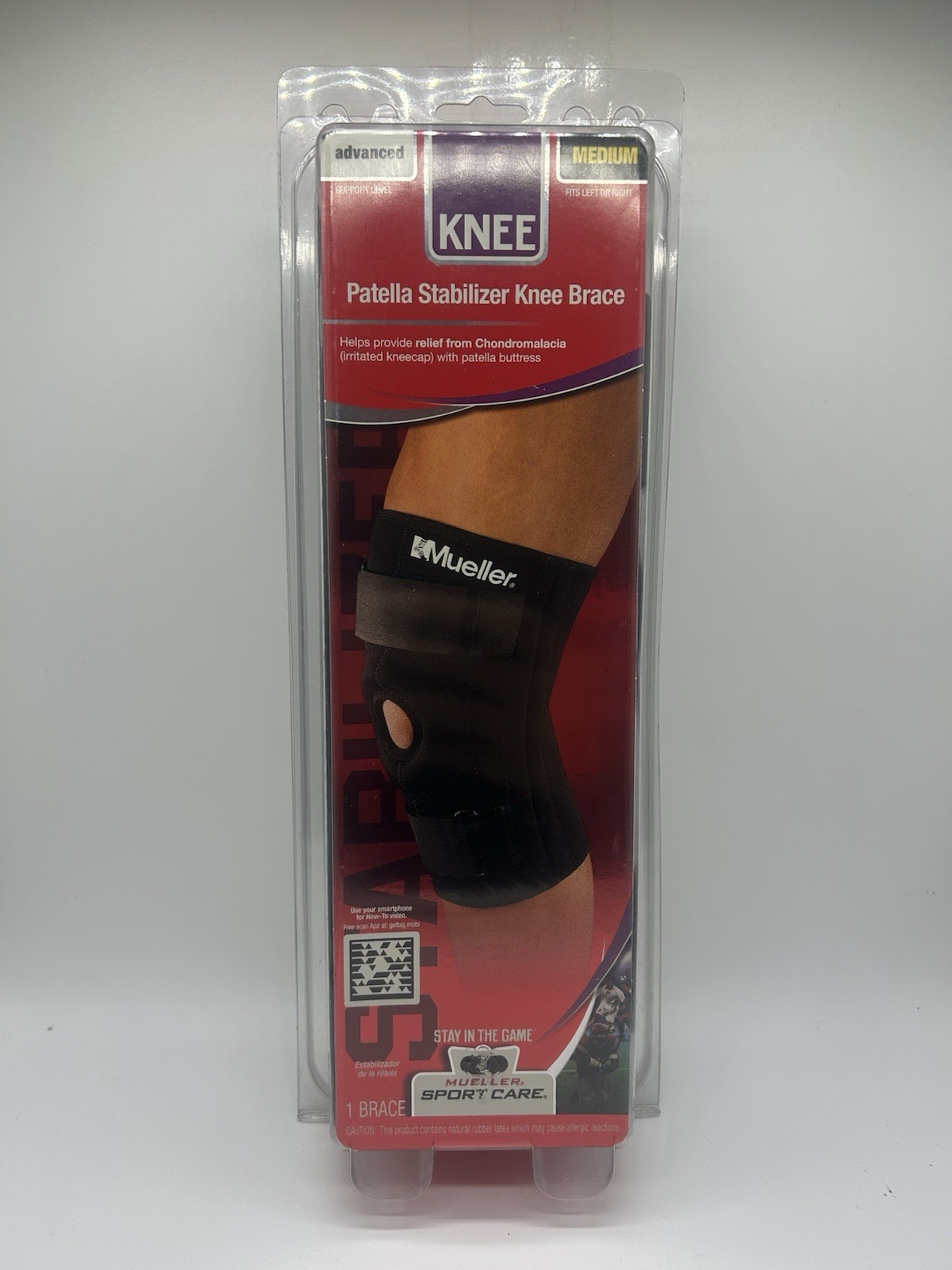 Mueller Patella Stabilizer Knee Brace Left or Right – Medium 14 – 16 In.