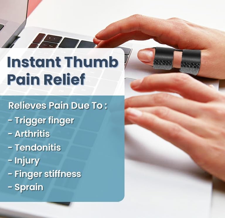 Thumb Splint (2 Pack) Trigger Thumb Splint, Thumb Brace for Pain Relief, Knuckle