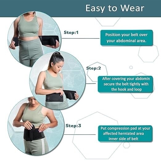 Umbilical New Hernia Belt for Men and Women/Abdominal Support padded Binder belt
