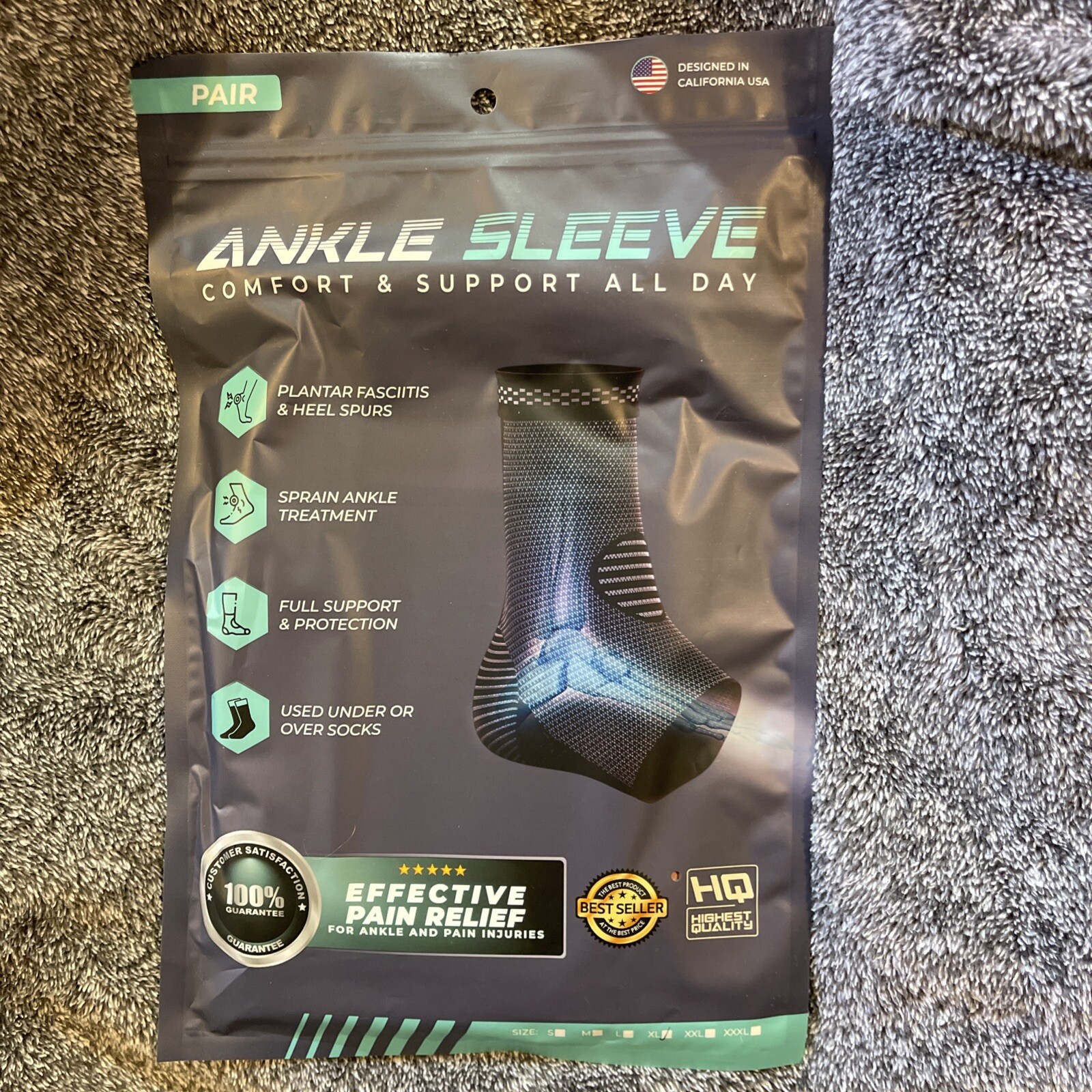 Foot & Ankle Brace Socks for Sprained Ankle Compression Sleeve – Foot Support…