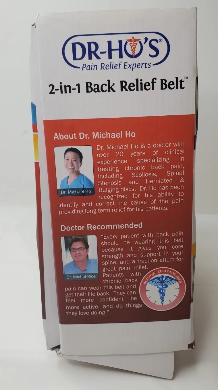 Dr Ho’s 2-in-1 Stretch and Support Back Relief Belt Accessories CD Pump 25-41