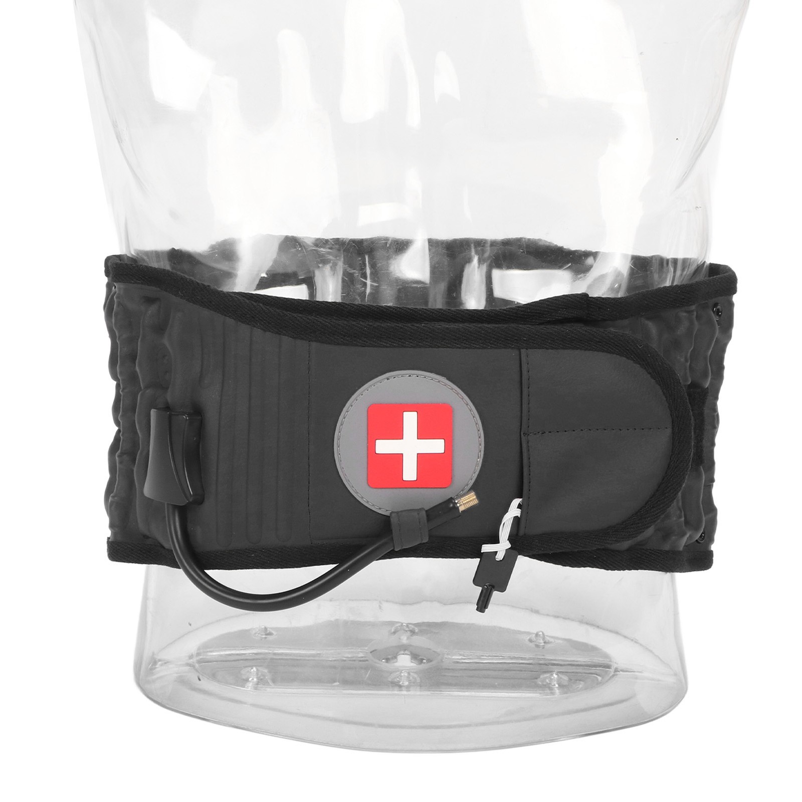 Black Lumbar Traction Belt Inflatable Improve Pain Back Decompression Belt WT