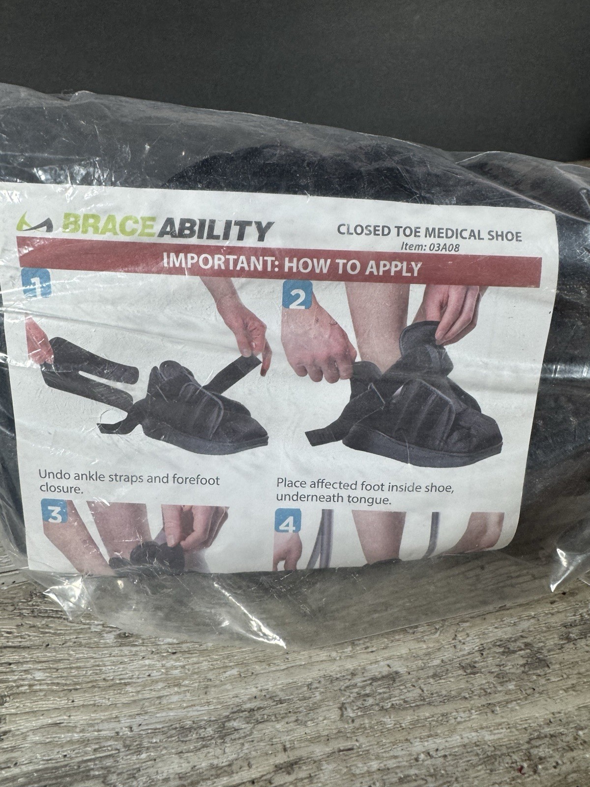 Closed Toe Medical Walking Shoe – Lightweight Broken Toe Cast Boot, Fractured…