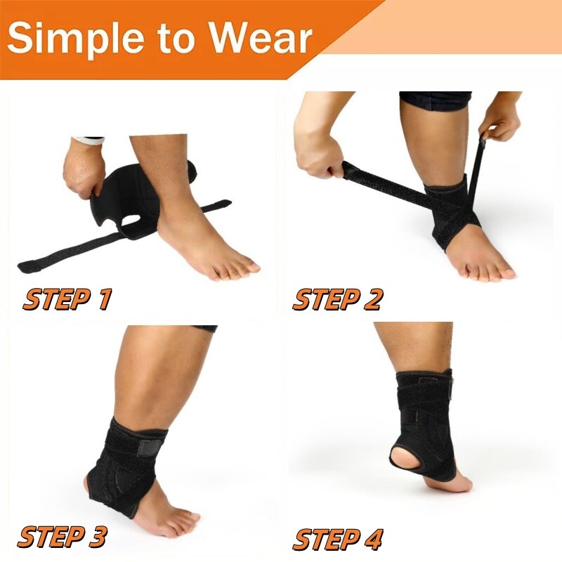 One Pair CFR Ankle Brace Support Plantar Fasciitis Pain Relief Foot Wrap S M L