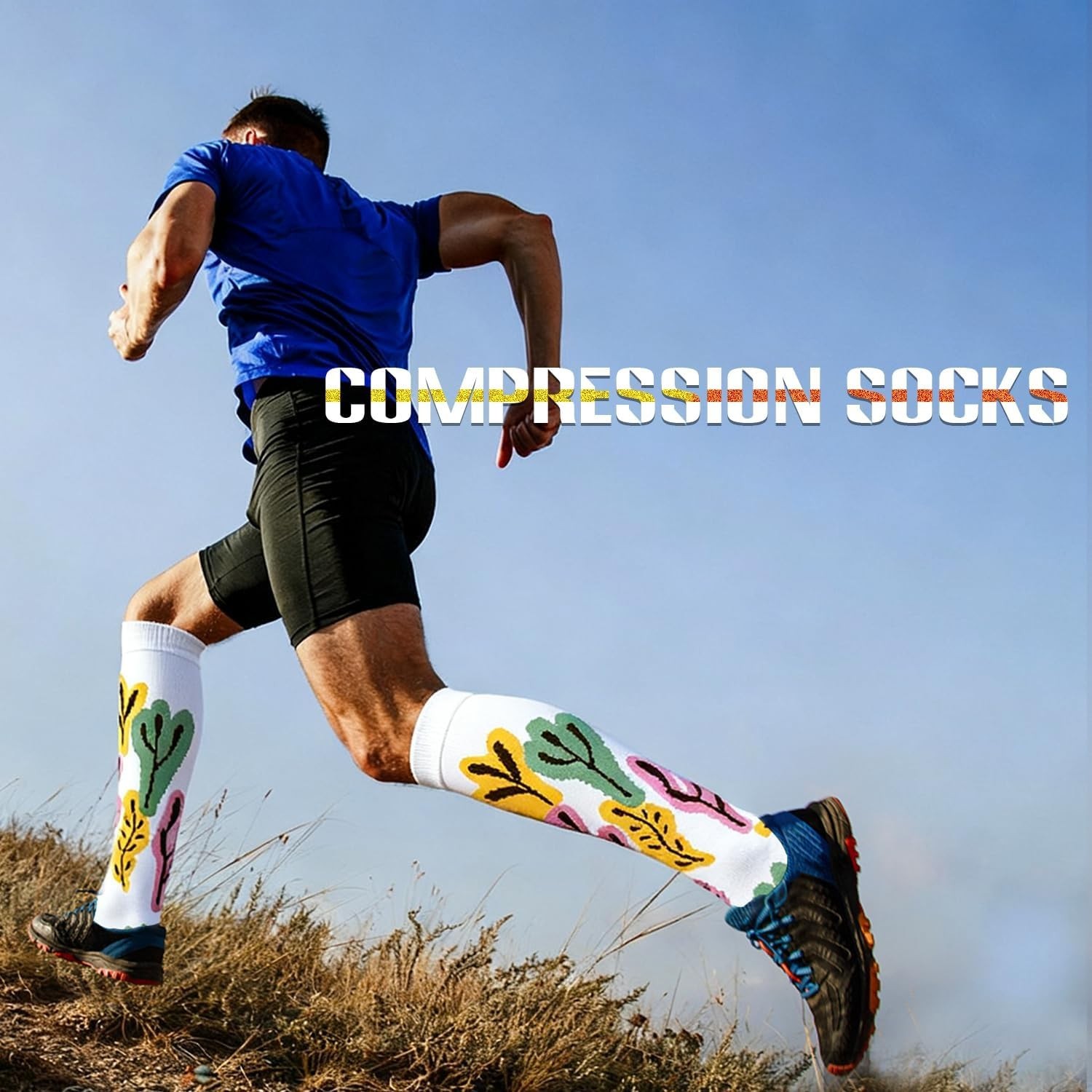 Assorted Compression Socks – Knee-High Support for Running, Cycling & Hiking