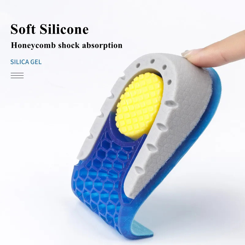 Silicone Height Increase Insole Soft Elastic Half Insoles for Feet Plantar Fasci