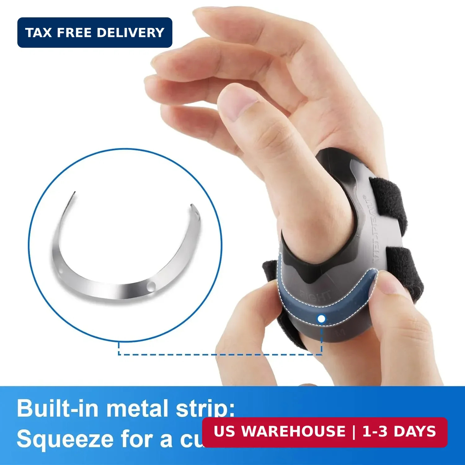 Velpeau CMC Joint Thumb Arthritis Support Brace – Soft & Hard Plastic Compose –