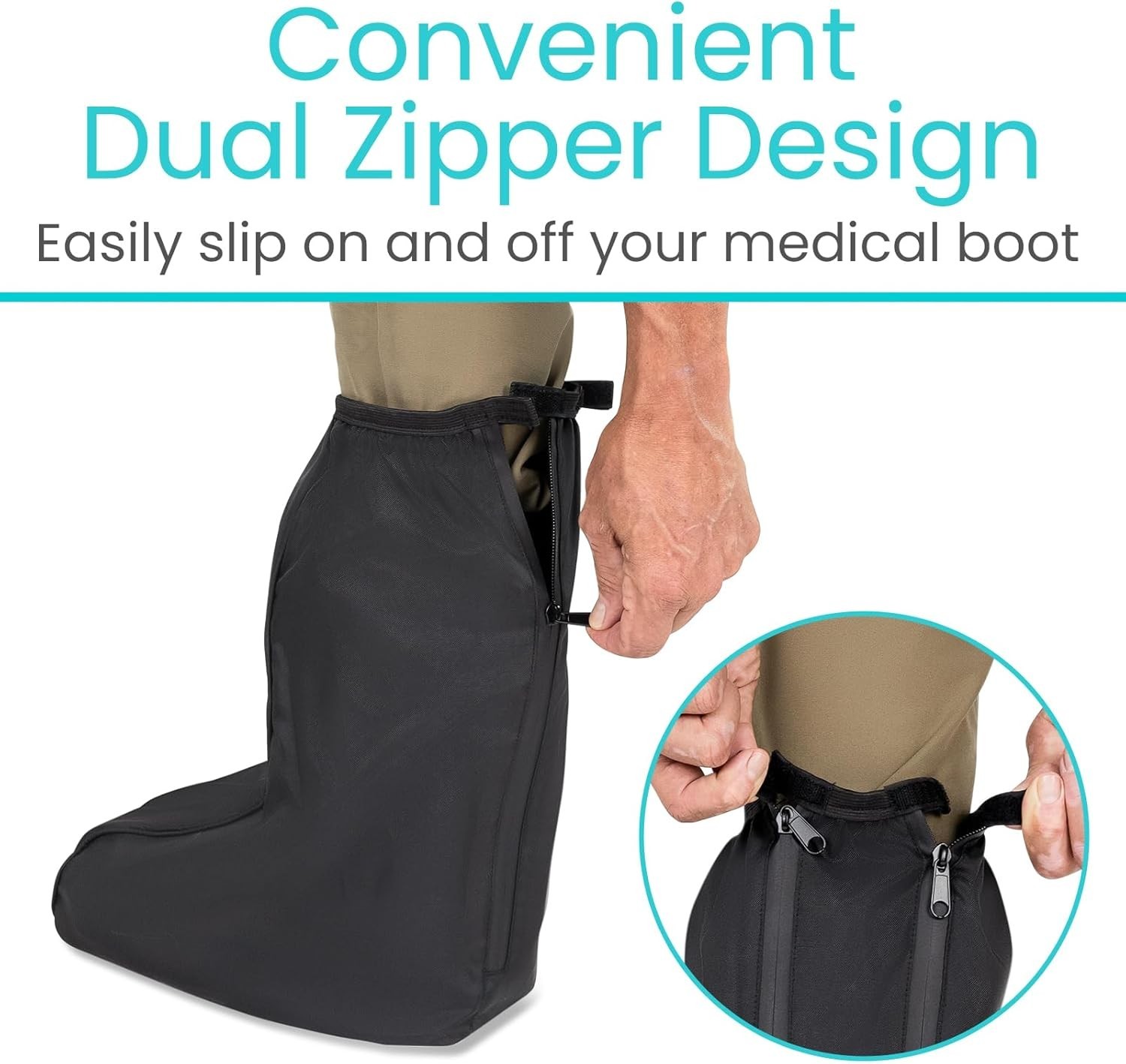 “Walking Boot Cover Waterproof – for Medical Orthopedic Brace & Cast, Fractured