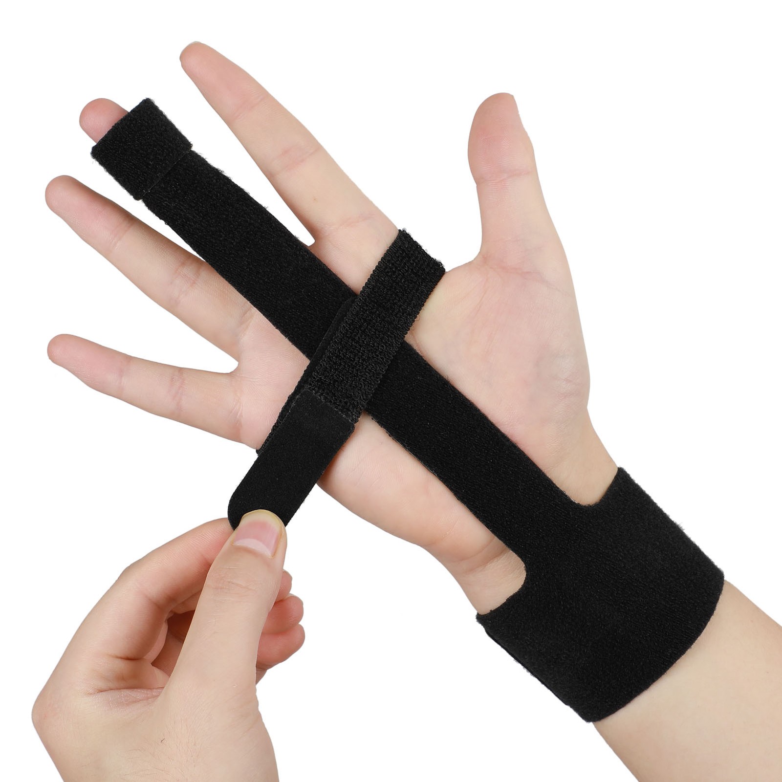FBA Boutique Latest Improved Black Finger Guard With Steel Plate Finger Orthosis