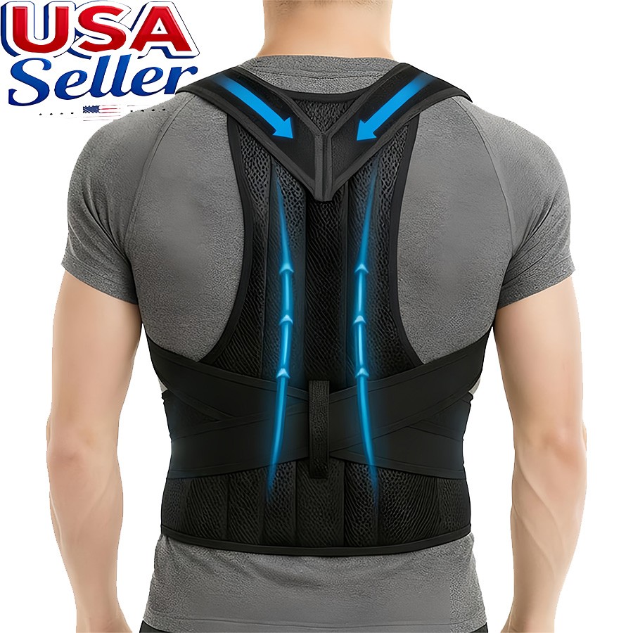 Men and Women Posture Corrector for Full Back Brace Support and All-Day Comfort
