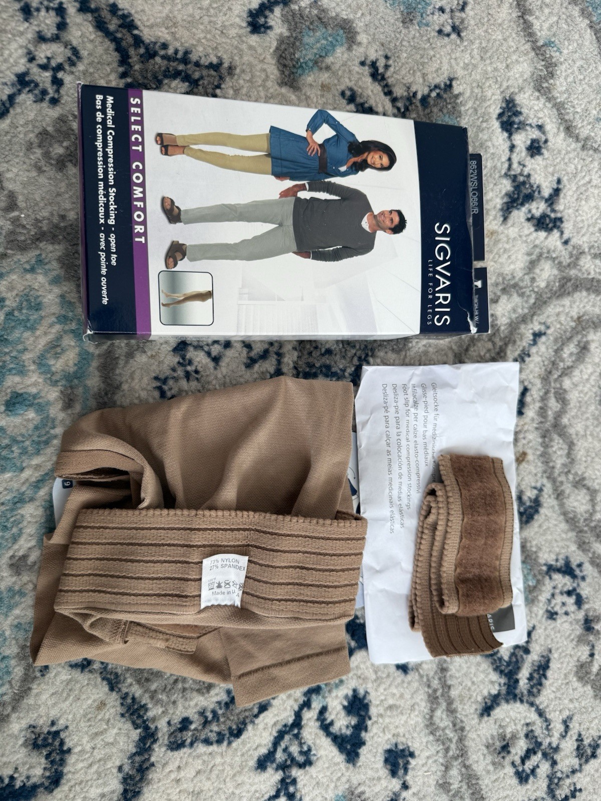 Sigvaris Select Comfort OT Right Thigh &Waist Attach 20-30 mmHg Crispa SL NOS FS