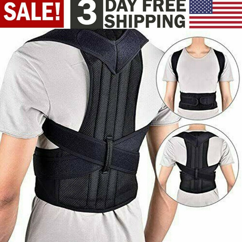Mercase Posture Corrector for Men & Women Adjustable Double Upper Waist Belt US