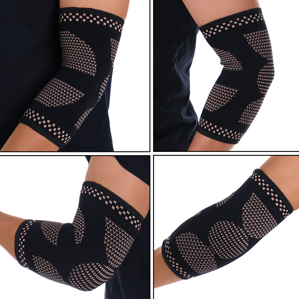 Copper Tennis Elbow Pad Brace Support Compression Sleeve for Arthritis Arm Pain
