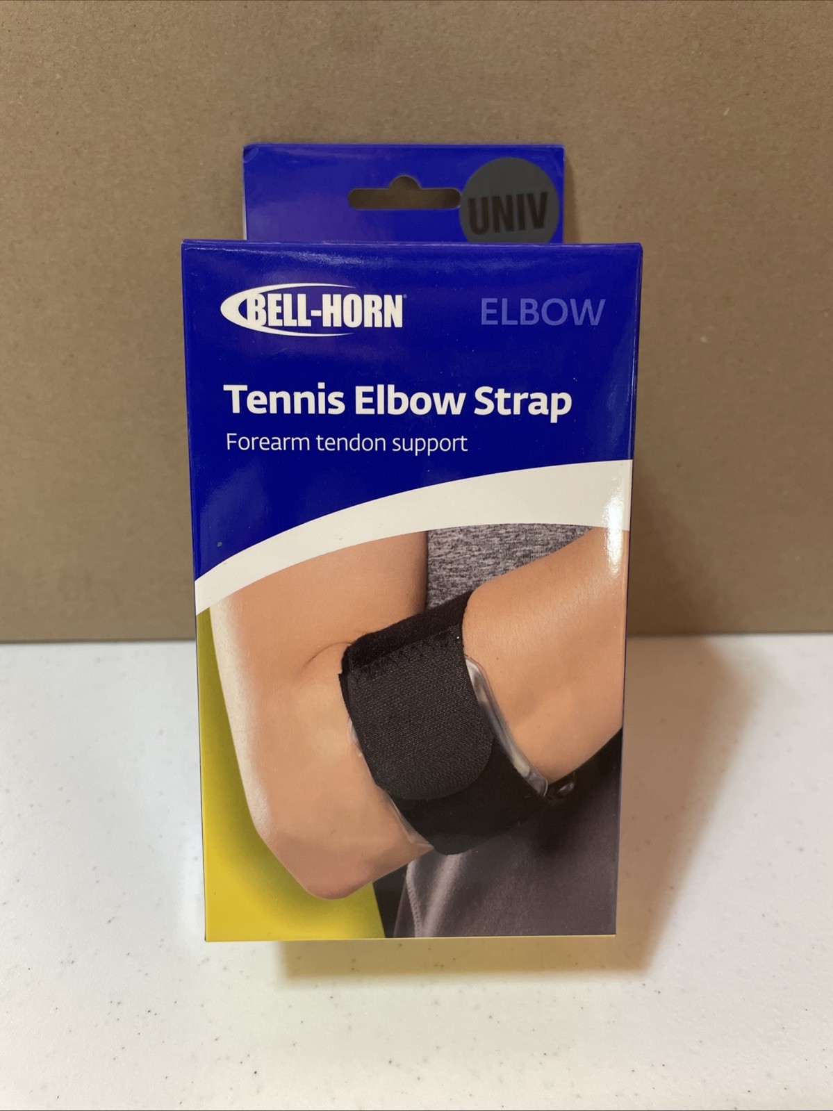 Bell-Horn Tennis Elbow Strap Forearm Tendon Support Adjustable Compression New