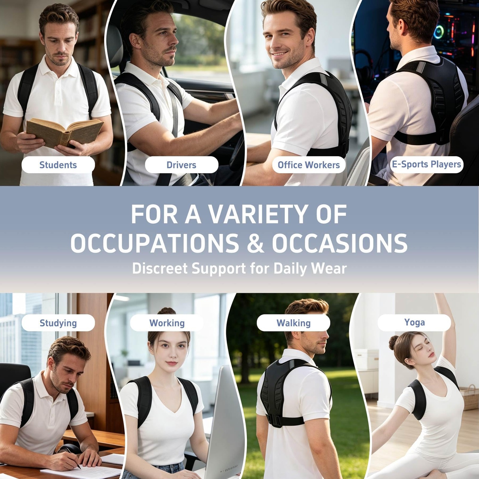 Zrughno Posture Corrector for Women and Men Back Brace XX-Large/XXX-Large