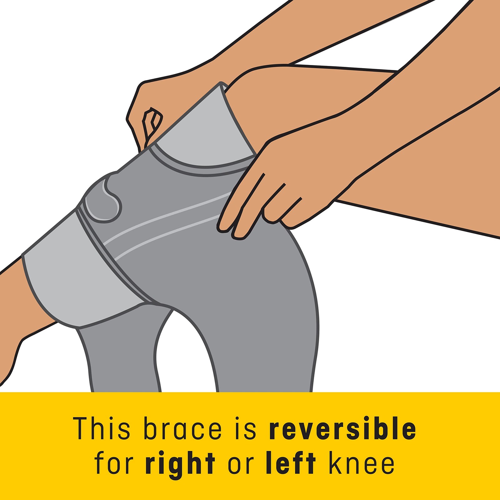 – 95341EN For Her Knee Support, One Size Gray