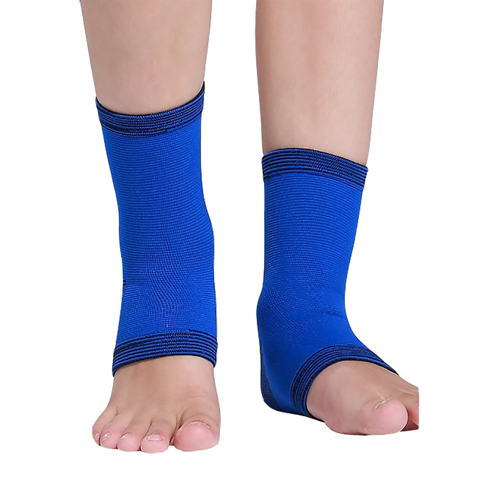 1 Pair Blue Kids Compression Sleeves Foot Arch Support Children Ankle Brace