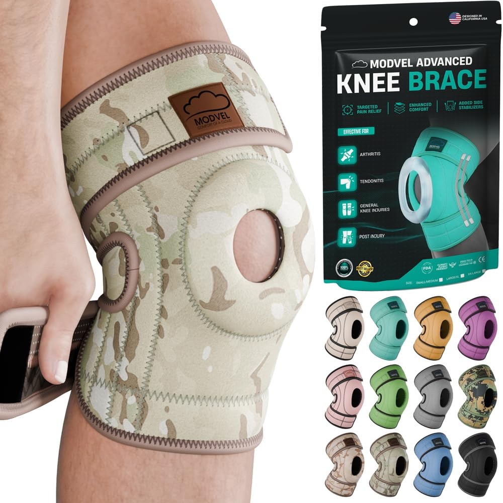 Modvel ELITE Knee Brace for Men and Women – Patella Gel Pads and Side Stabili…