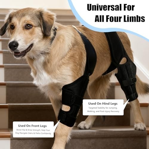 Adjustable Dog Knee Brace for Torn ACL/CCL – Hind Leg Support, Arthritis Relief,
