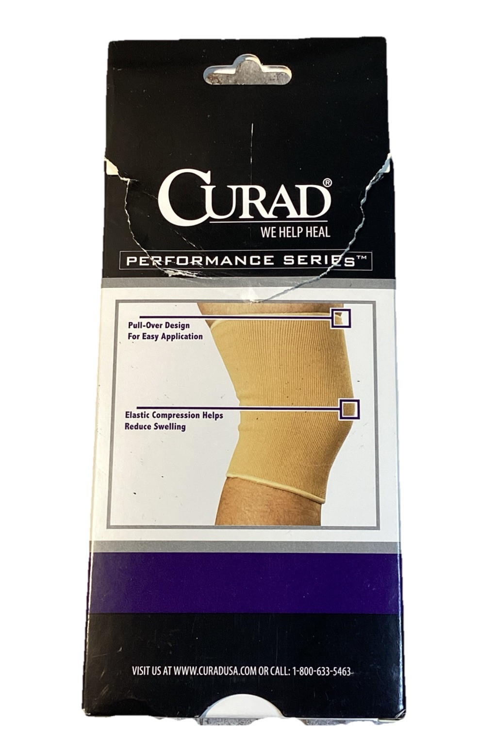 Curad Performance Series Elastic Pull-Over Knee Support, X-Large, 1 ea