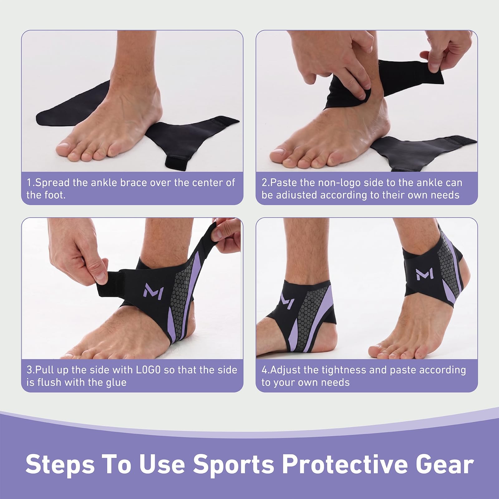 Buoydas Ankle Brace for Men & Women, Purple, 1 Pc 1pc, Purple