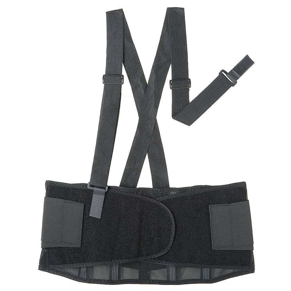 CONDOR 6T562 Back Support w/Stay,Black,Polyester,S 6T562