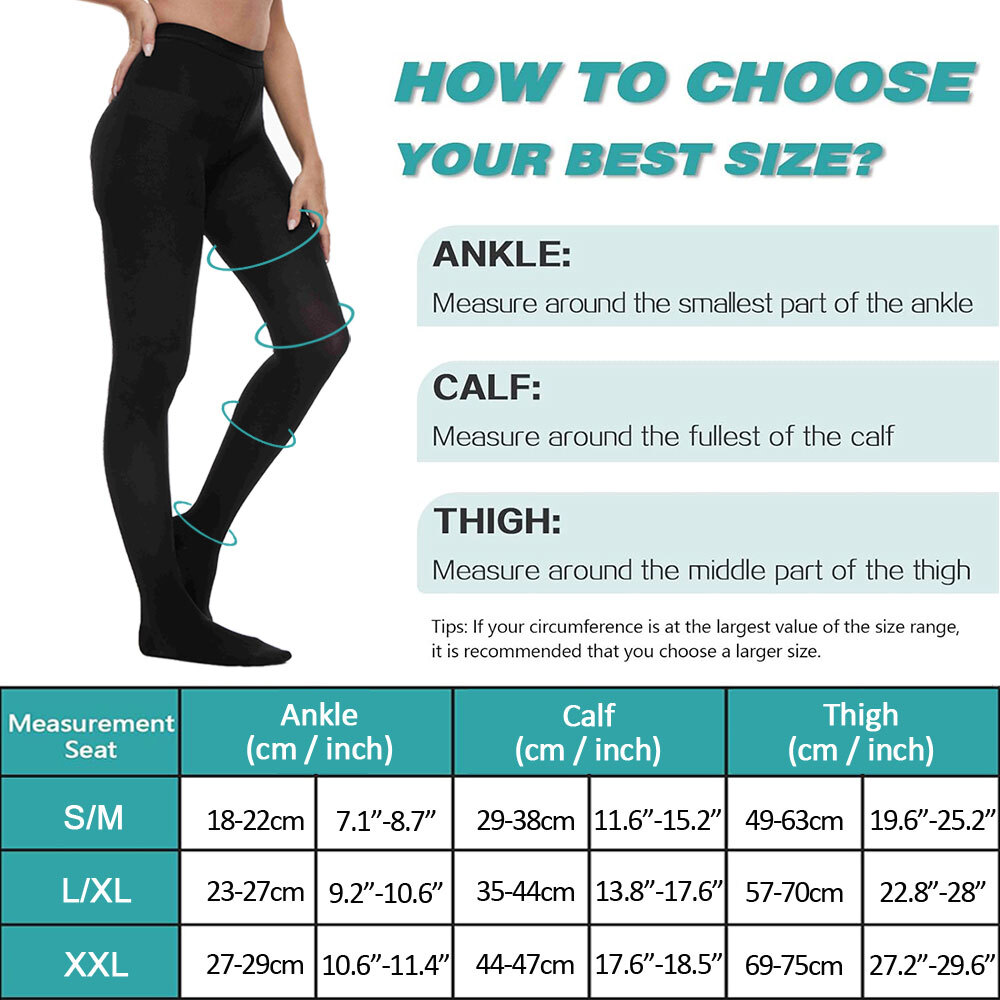 Close Toe Pantyhose Compression Stockings Helps Improve Circulation Provides