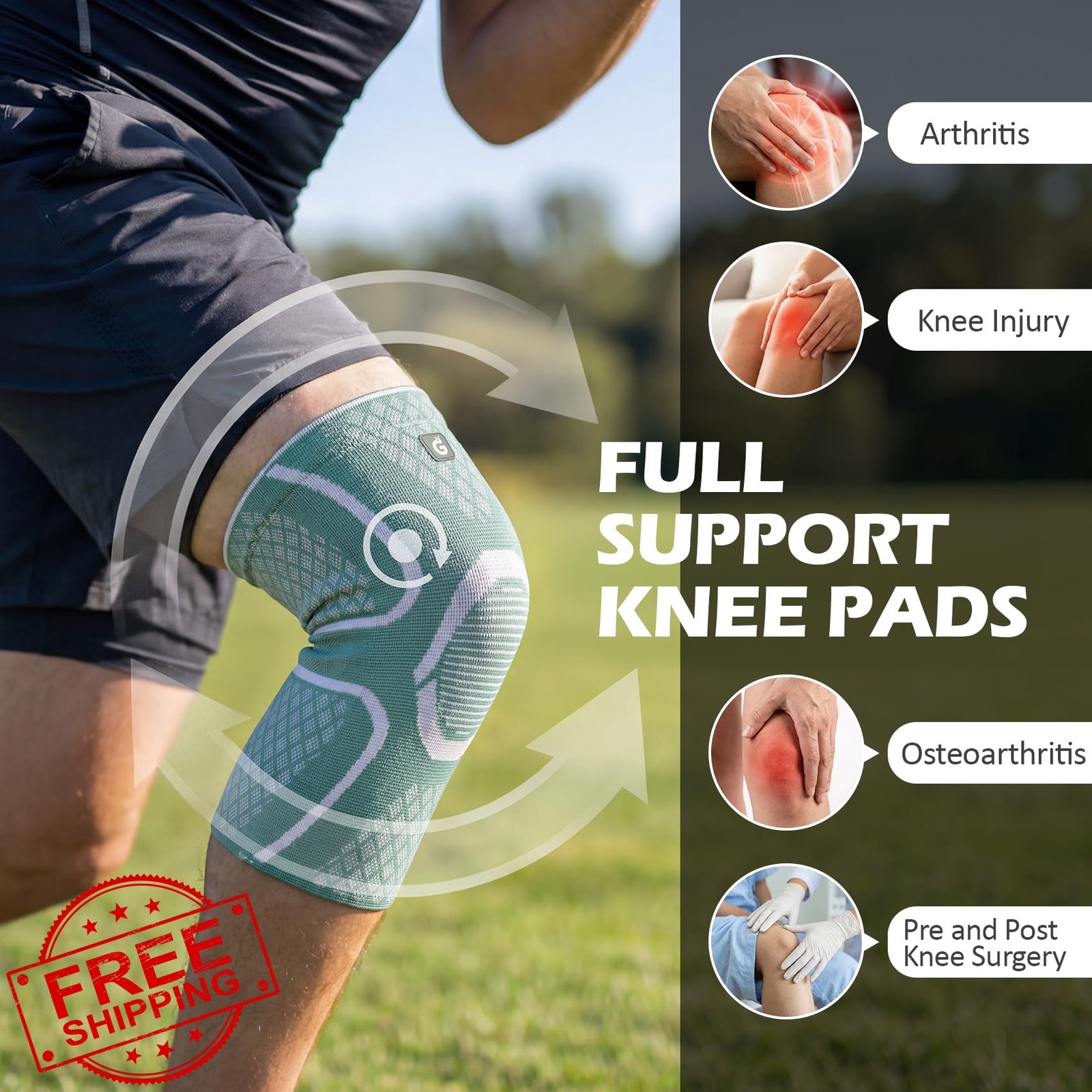 GOOGAH Knee Brace XX-Large Green