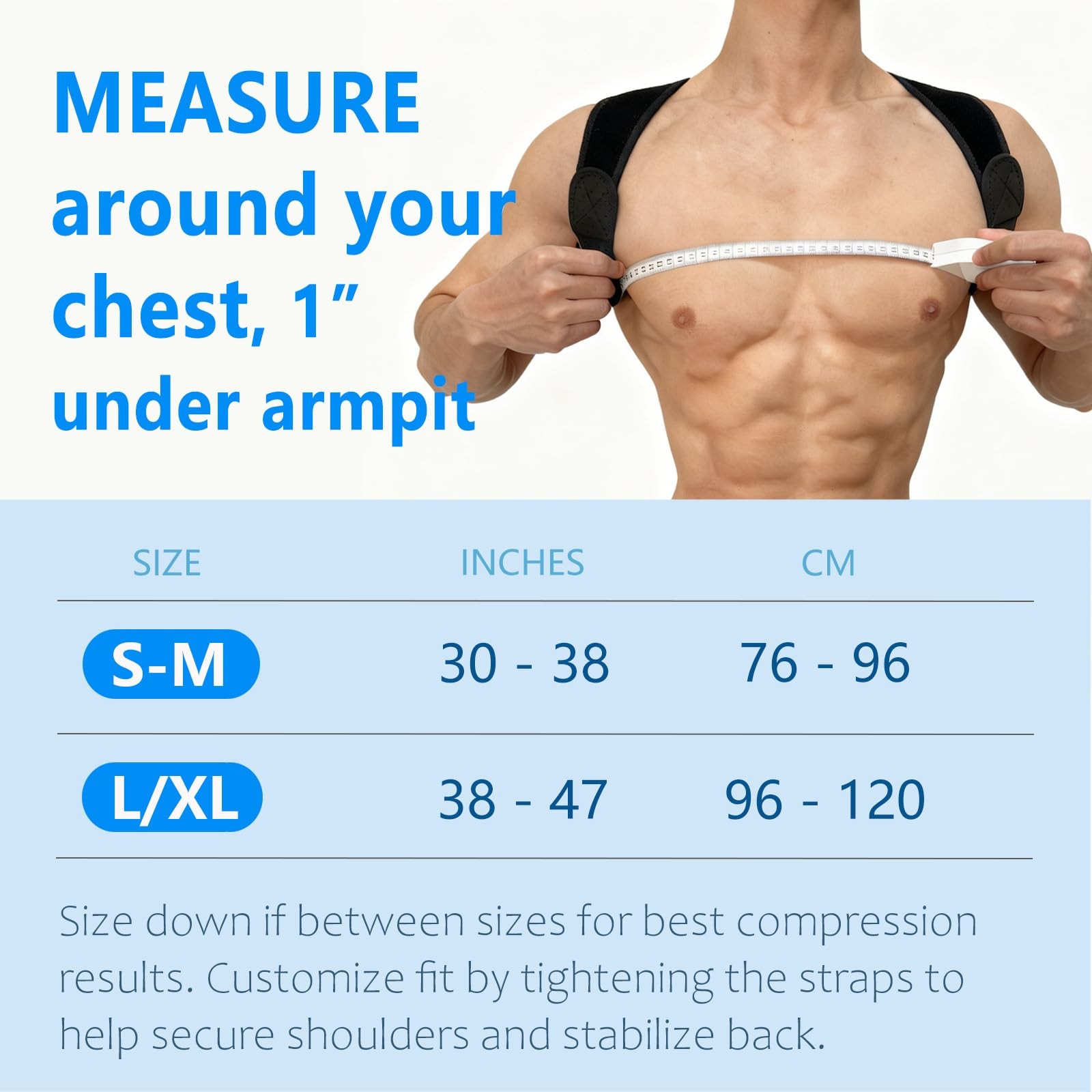 Large/X-Large, Black, Copper Infused Posture Corrector for Women Men(Pack of 1)