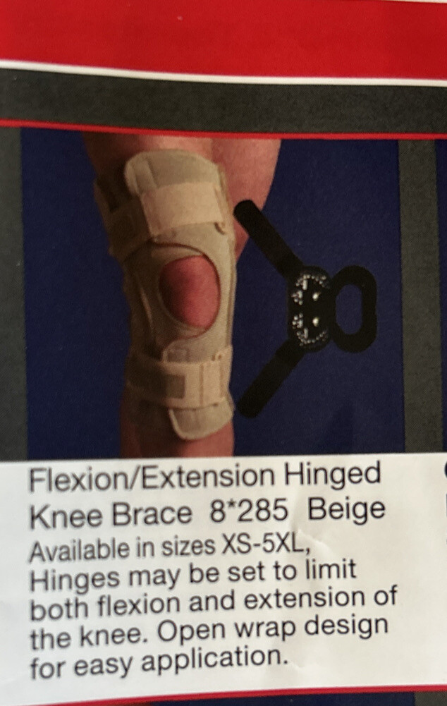 New THERMOSKIN Hinged Both Flexion & Extension Knee Wrap ROM Open Sz 2XL (L2)