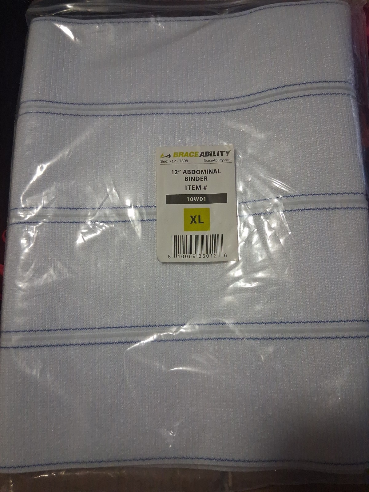 Plus Size Abdominal Binder 12in 4 Panel Brace Waist Size XL New Sealed