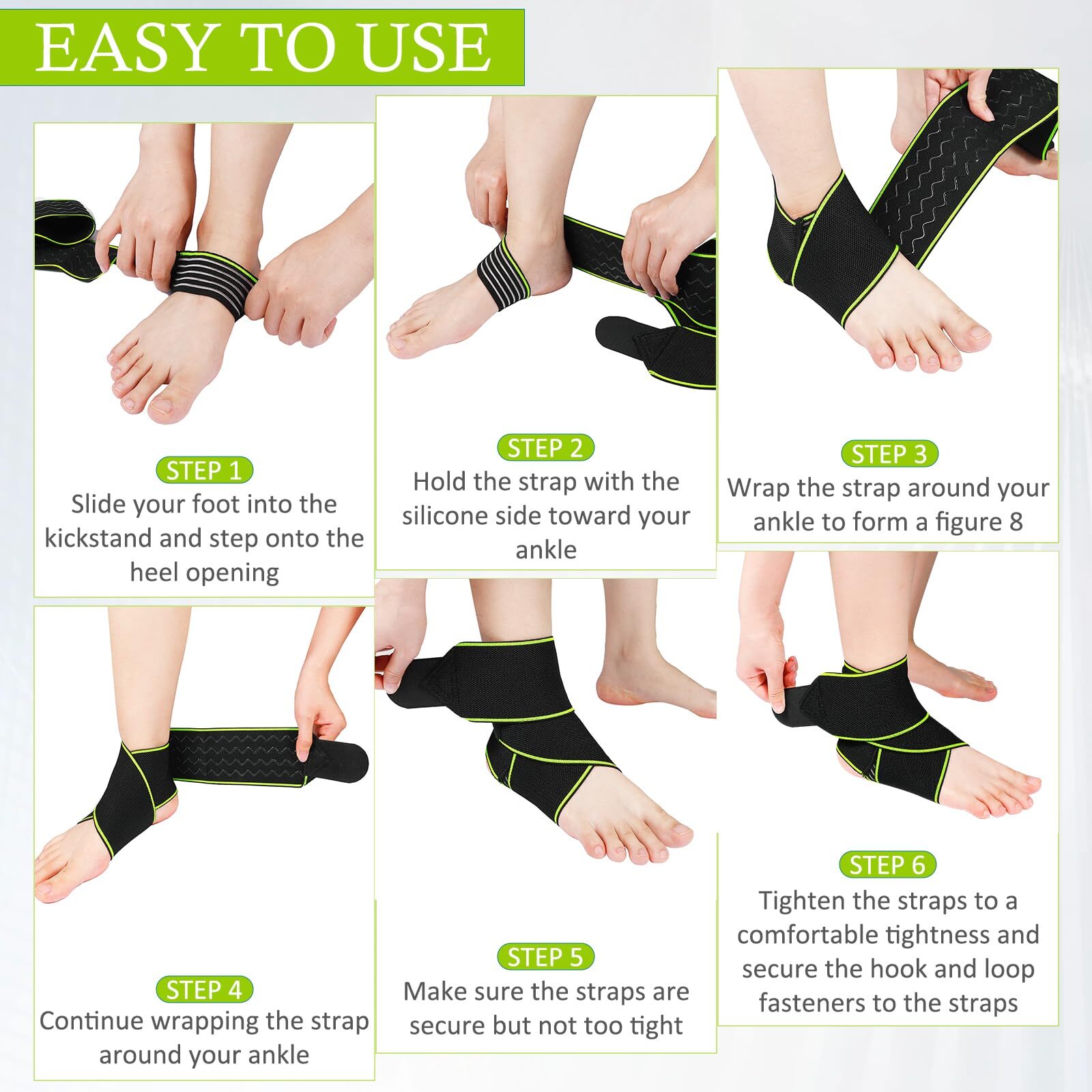 Ankle Brace Sprained Ankle Adjustable Compression Wrap Achilles Plantar Relief