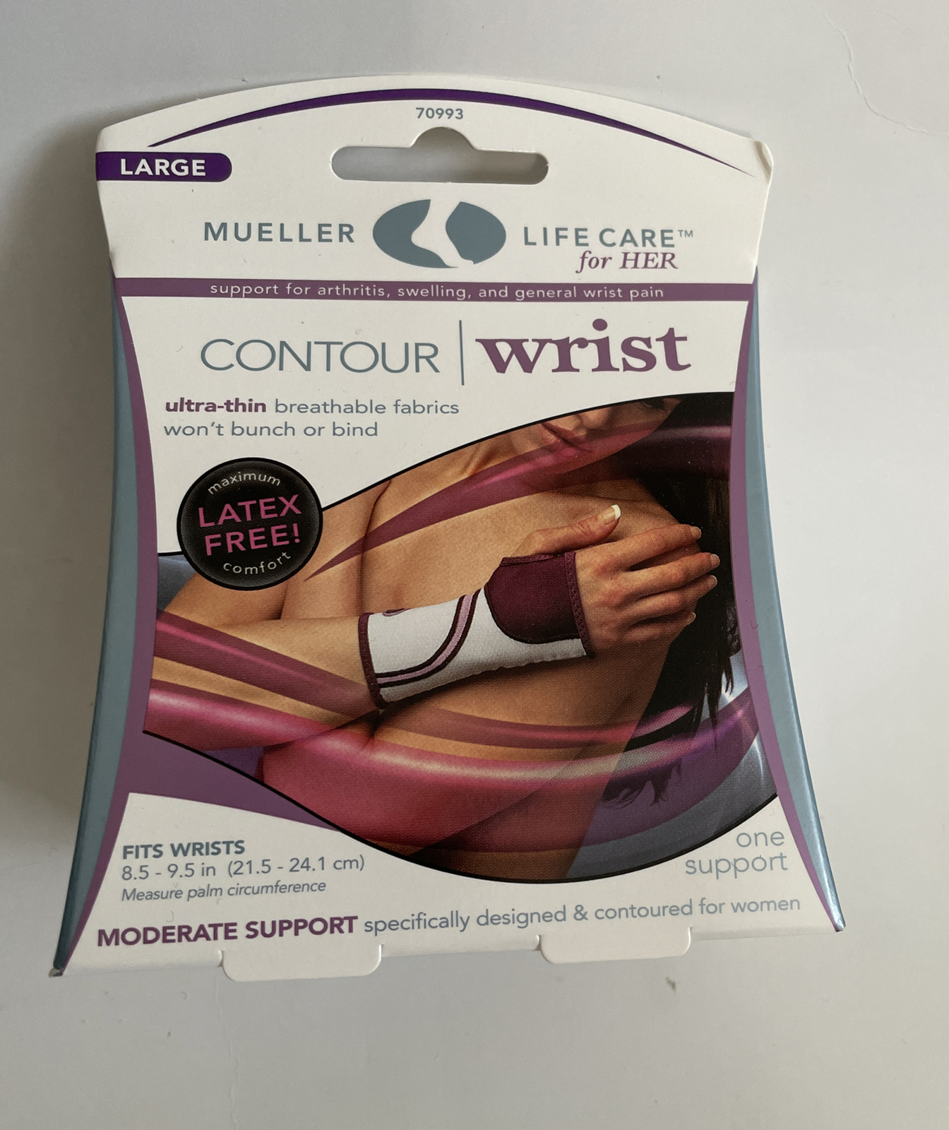 Mueller Life Care For Her Contour Wrist Moderate Support Large New In Box