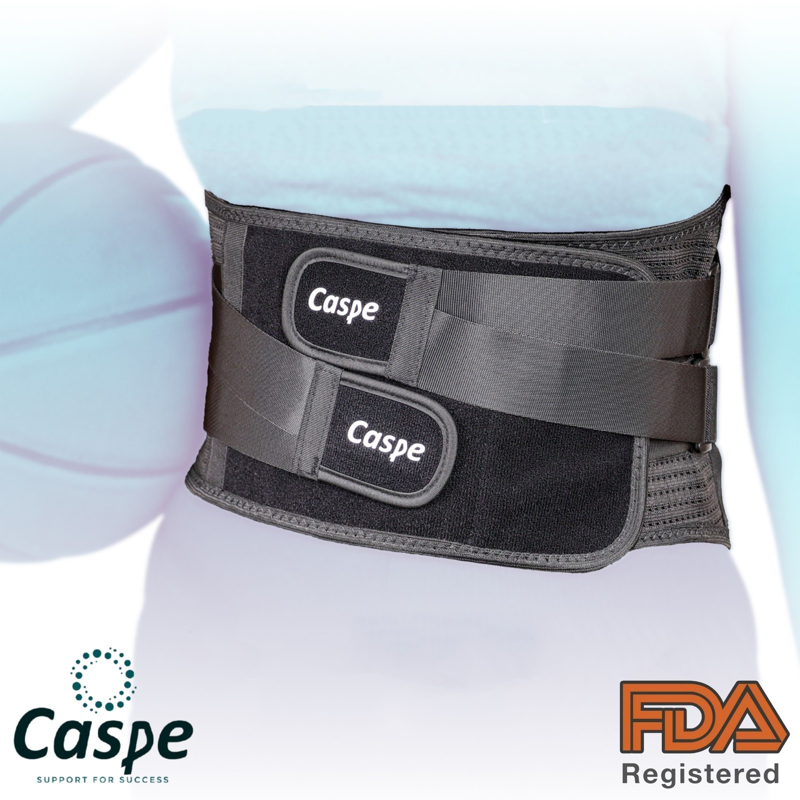 Caspe Adjustable Low Back Support Brace Belt For Men Women Waist Belt Brace New