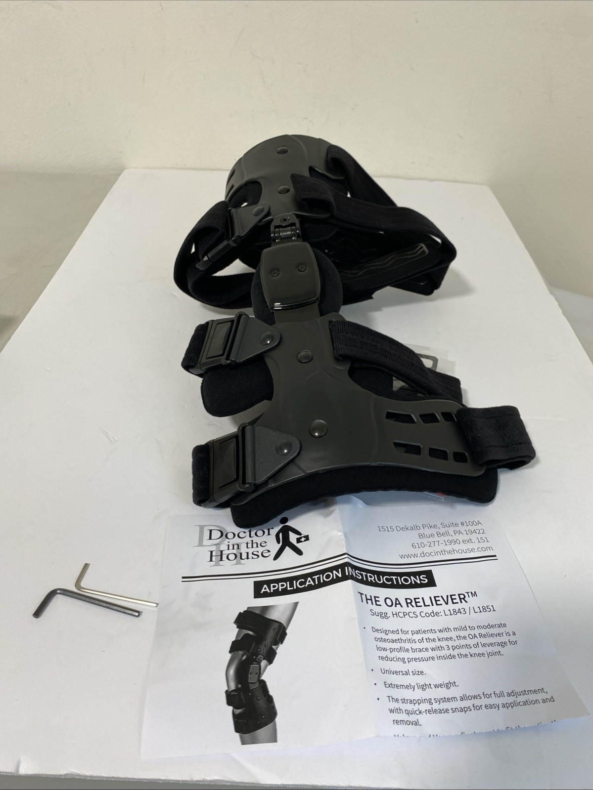 New Dr Medical The OA Reliever KB-138L Adjustable Left side Knee Brace with KIT