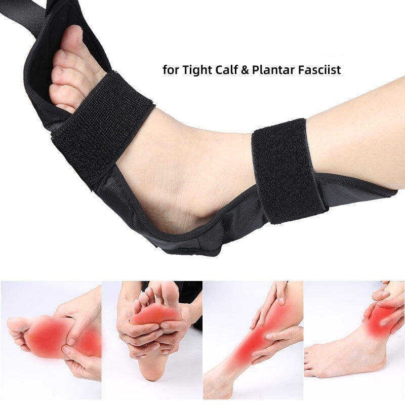 Yoga Stretch Strap Improves Strength and Relief to Heel Spurs, Calf, Thigh &Hip