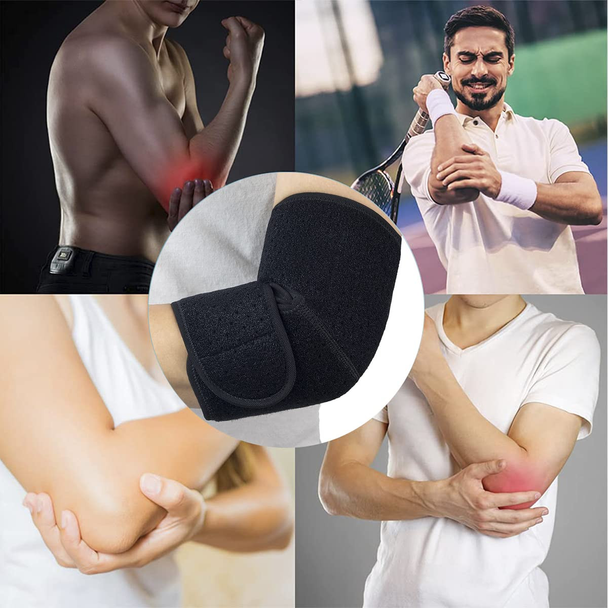 Adjustable Elbow Brace for Men & Women – Instant Pain Relief for Tennis Elbow…
