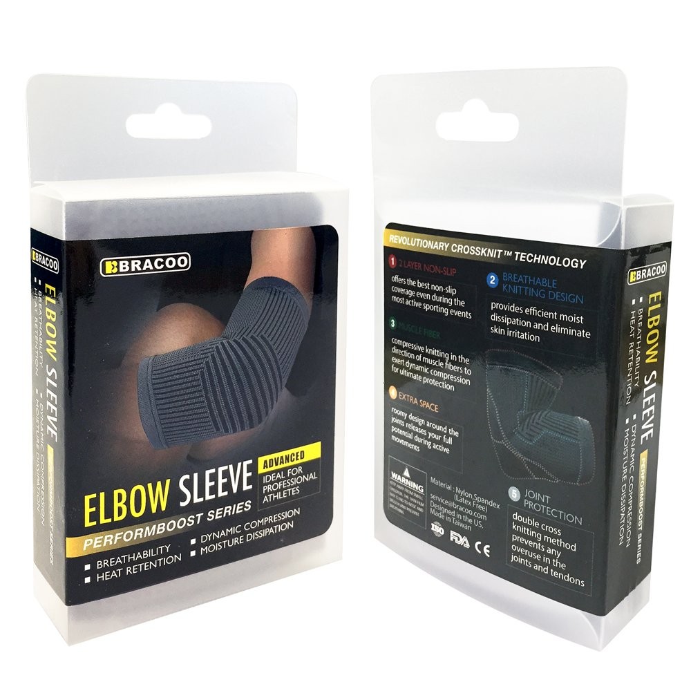 Bracoo PerformBoost Elbow Sleeve,Dynamic Compression Support Band,Medium 1 Pack