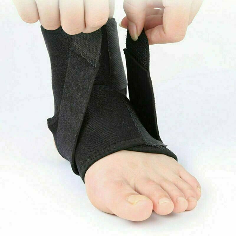 Ankle Support Shock Absorbing Compression Sleeve Adjustable Foot Wrap – 1 Piece