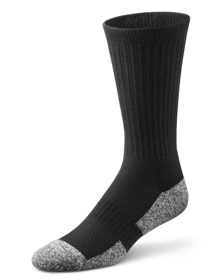 Dr Comfort Shape to Fit Crew Length Socks Black Diabetic Sz Small Unisex NEW